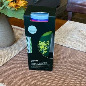 Starbucks Color Change Cups – Set of 5 (24 oz) with 5 Lids and Straws New in Box